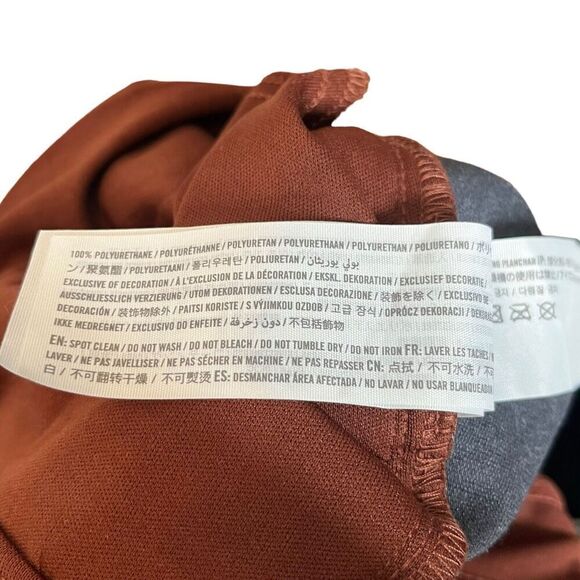 Abercrombie & Fitch Curve Love 90s Straight Pants Brown Leather Women’s Size 32 - Picture 12 of 13